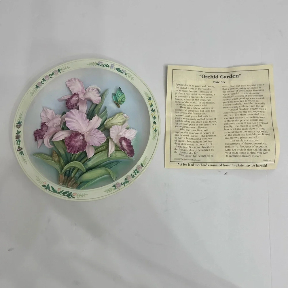 Lena Liu Orchid Garden Floral Vintage Collection Beautiful Garden Hand Painted